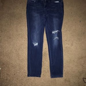 Ripped jeans - dark wash